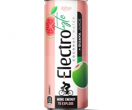 OEM BEVERAGE 250 ML CANNED ELECTROLYTE COCONUT WATER WITH GUAVA JUICE