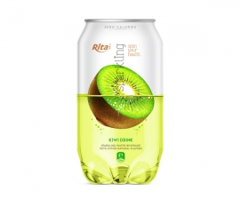 Pet can 350ml Sparkling drink with kiwi flavor