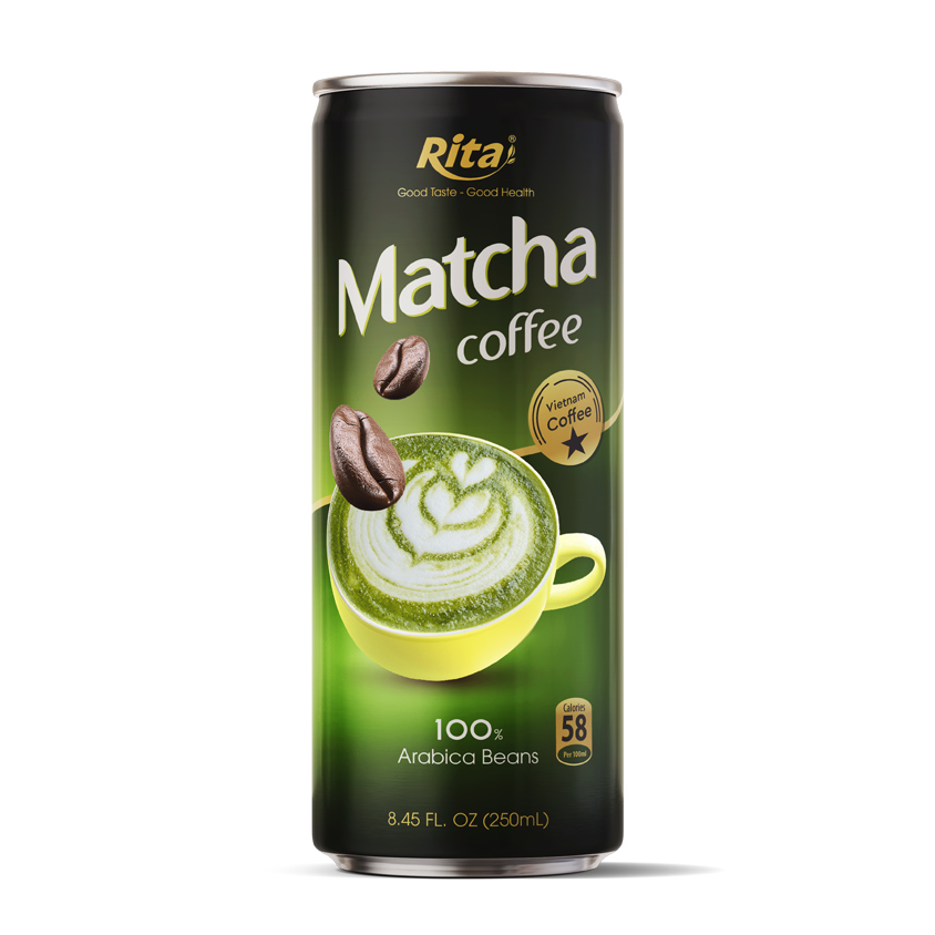 8.45 Fl oz Matcha Coffee drink 100 Vietnam arabica beans 