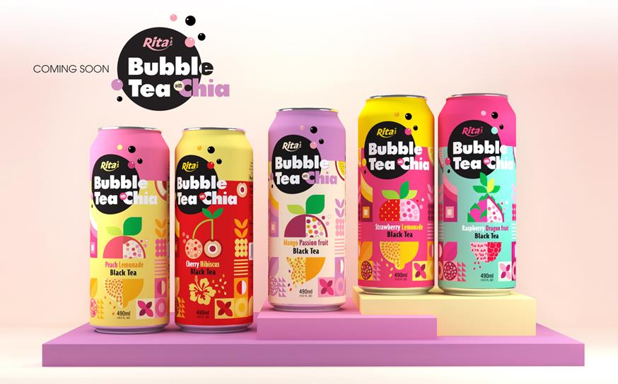 Design Bubble Tea with Chia can 490ml 01