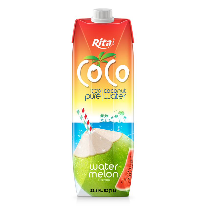 100 real coco organic pure coconut water and watermelon 1L Paper Box