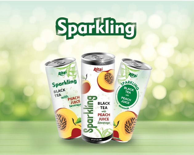 Poster sparkling tea peach 