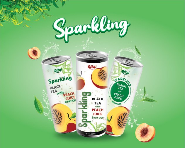 Poster sparkling tea peach 2