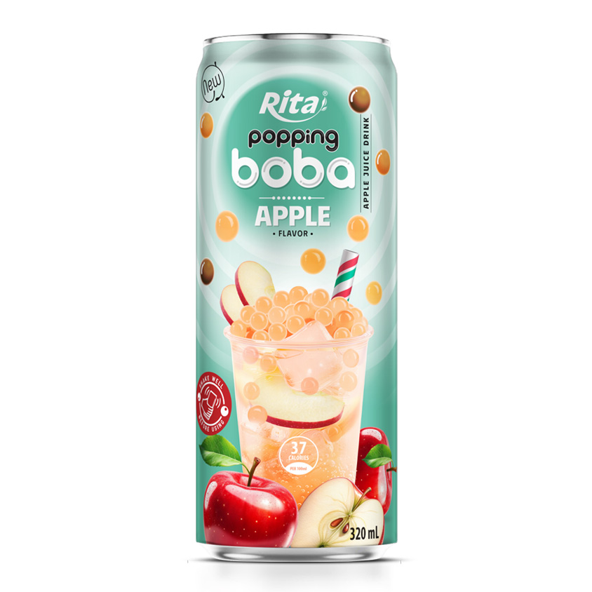 Vietnam Rita Brand Best Popping Boba With Apple Flavor Canned Drink Free Sample Private Label