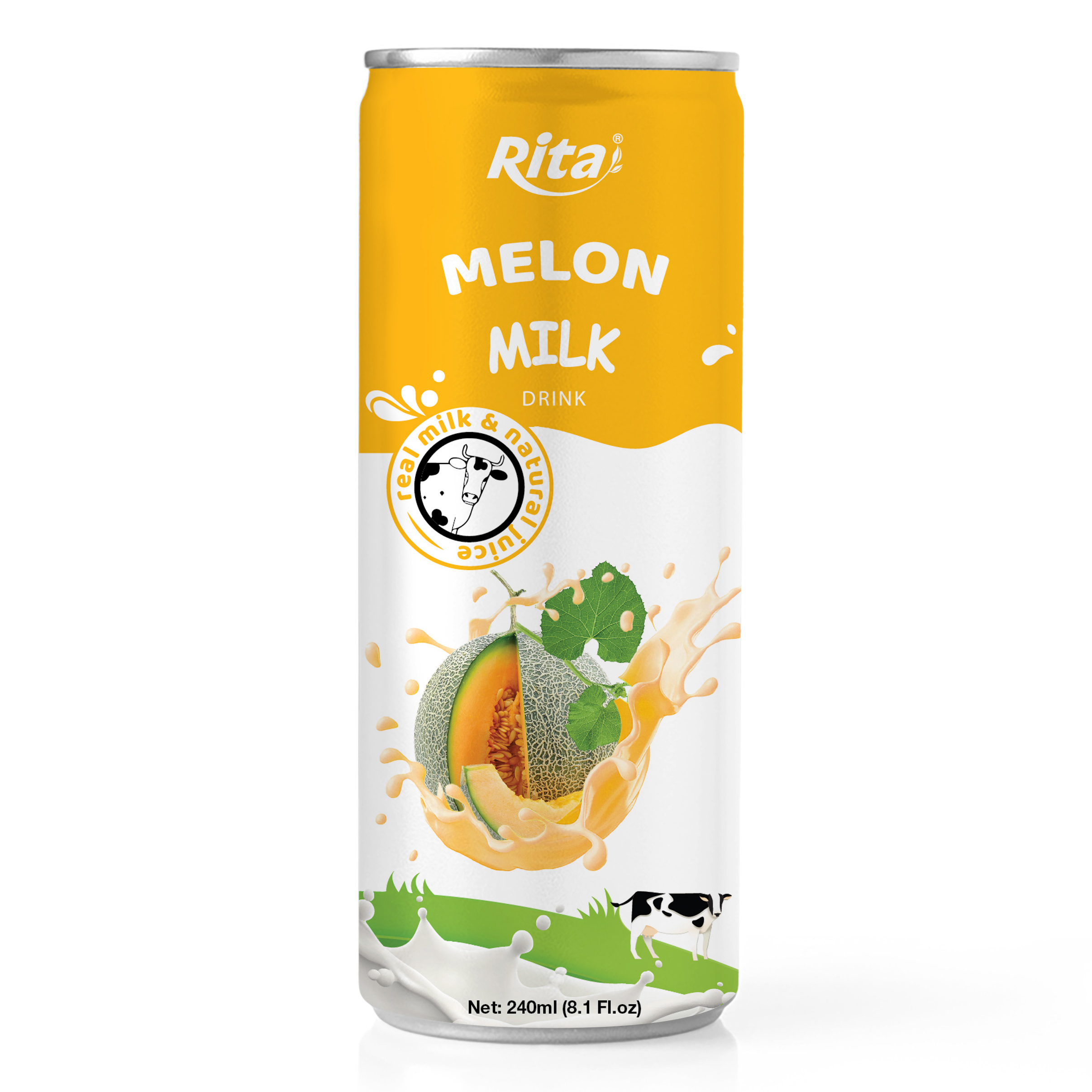 Best Natural Melon Juice with Real Milk Drink 240ml Can