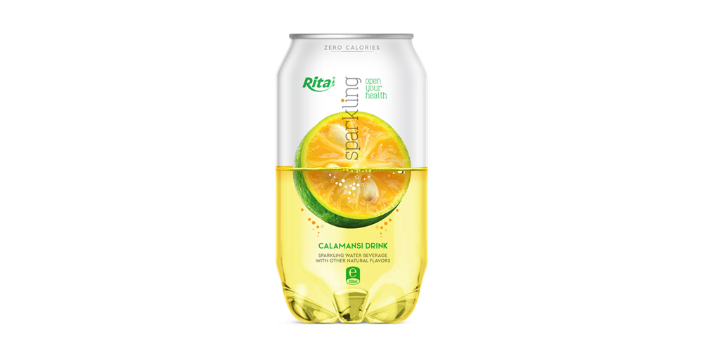 Pet can 350ml Sparkling drink with calamasi  flavor