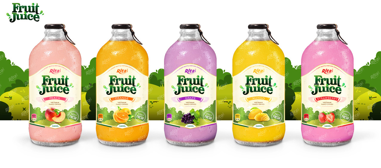 grape fruit juice 340ml glass bottle