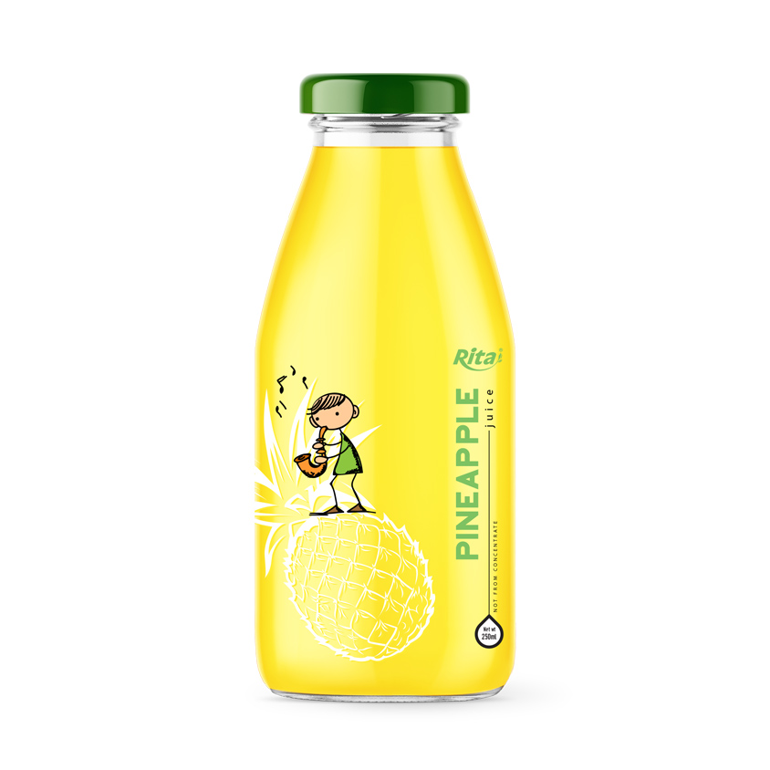 RITA BRAND 250 ML GLASS BOTTLE PINEAPPLE JUICE