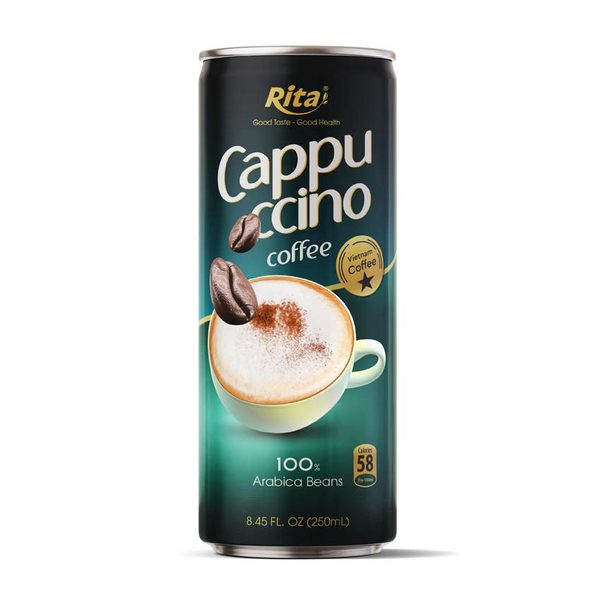 250ML CANNED CAPPUCCINO COFFEE WITH 100% ARABICA BEANS