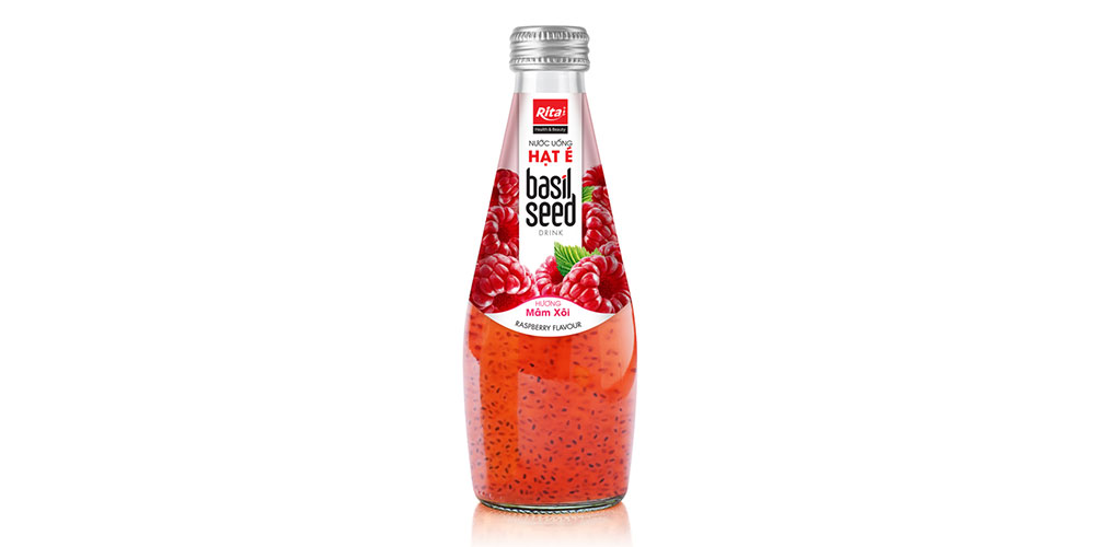 290ML GLASS BOTTLE BASIL SEED RASPBERRY FLAVOR