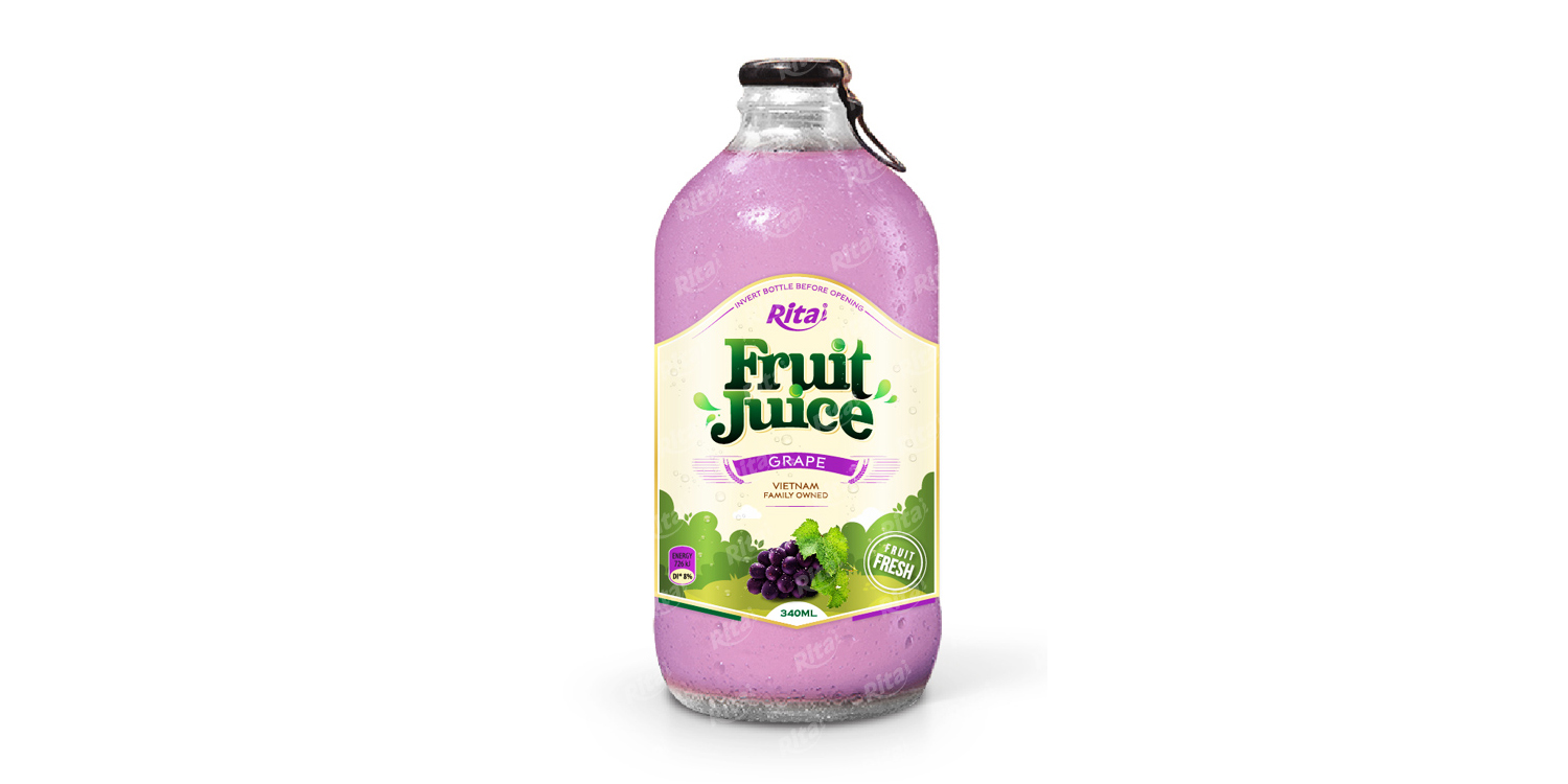 grape fruit juice 340ml glass bottle