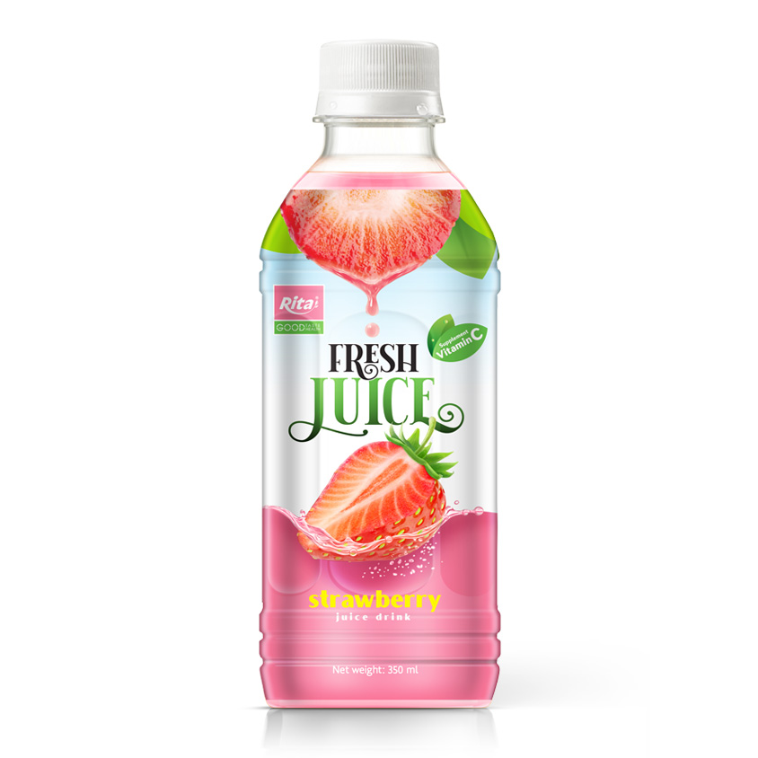 STRAWBERRY JUICE IN 350 ML PET BOTTLE