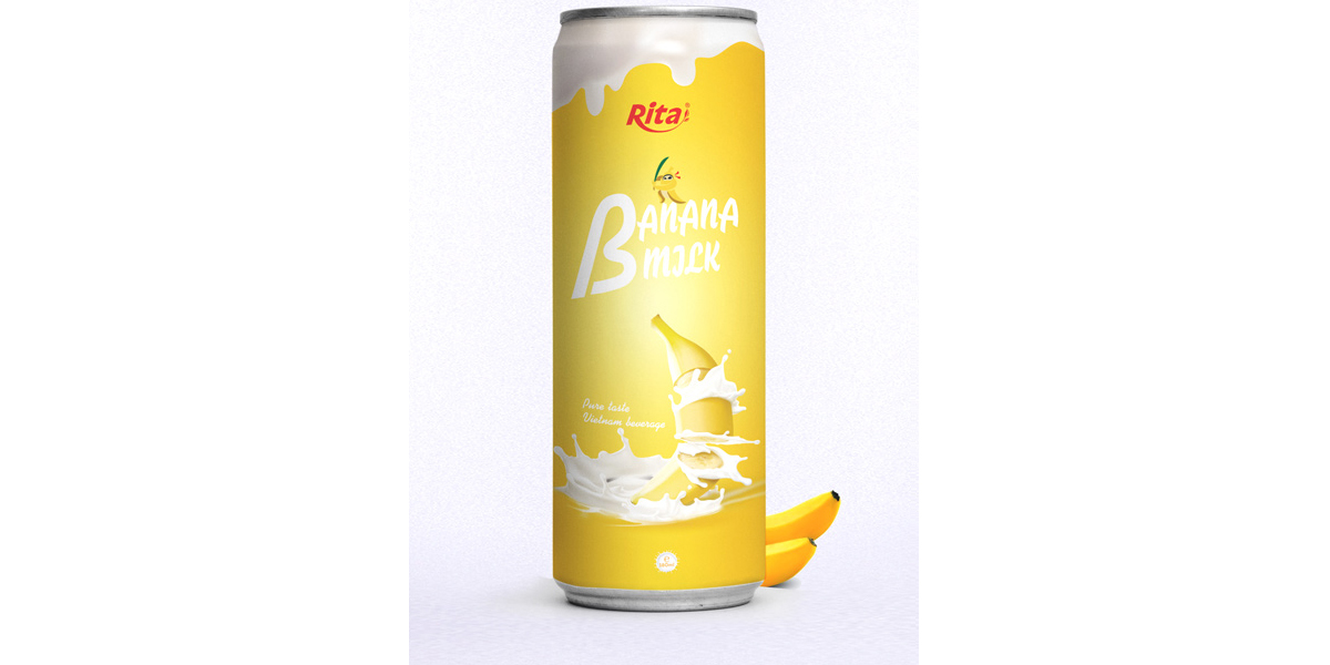 Juice packaging design Banana milk drink