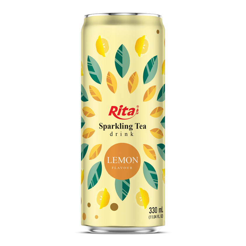 Sparkling Tea Drink With Lemon Flavour 330ml Sleek Can