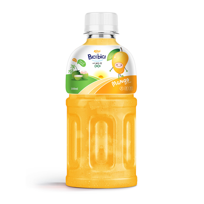 300ML PET BOTTLE  MANGO JUICE WITH NATA DE COCO