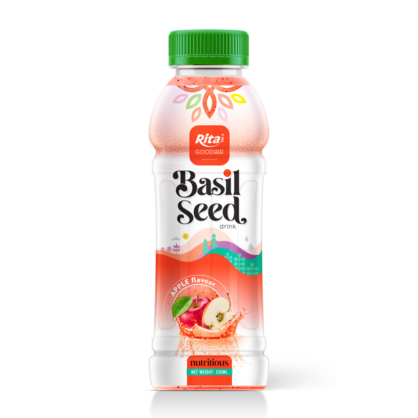 330 PET BOTTLE BASIL SEED WITH APPLE JUICE