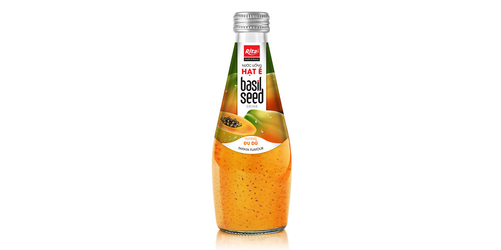 290ML GLASS BOTTLE BASIL SEED PAPAYA FLAVOR