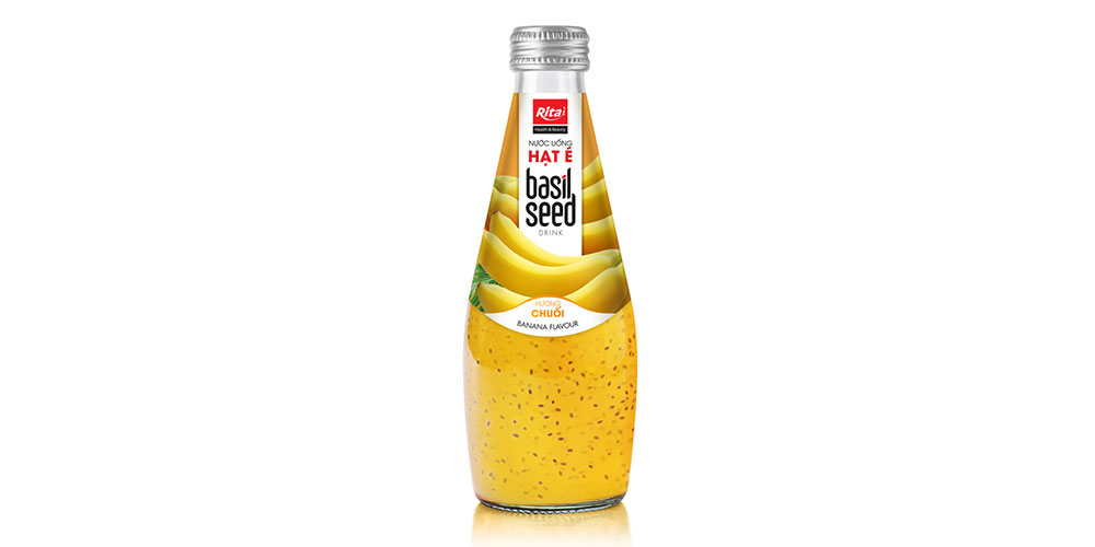 290ML GLASS BOTTLE BASIL SEED BANANA FLAVOR