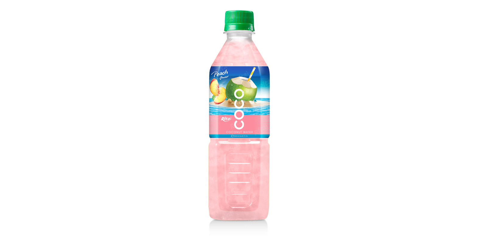 good juice Coconut water with peach flavor 500ml