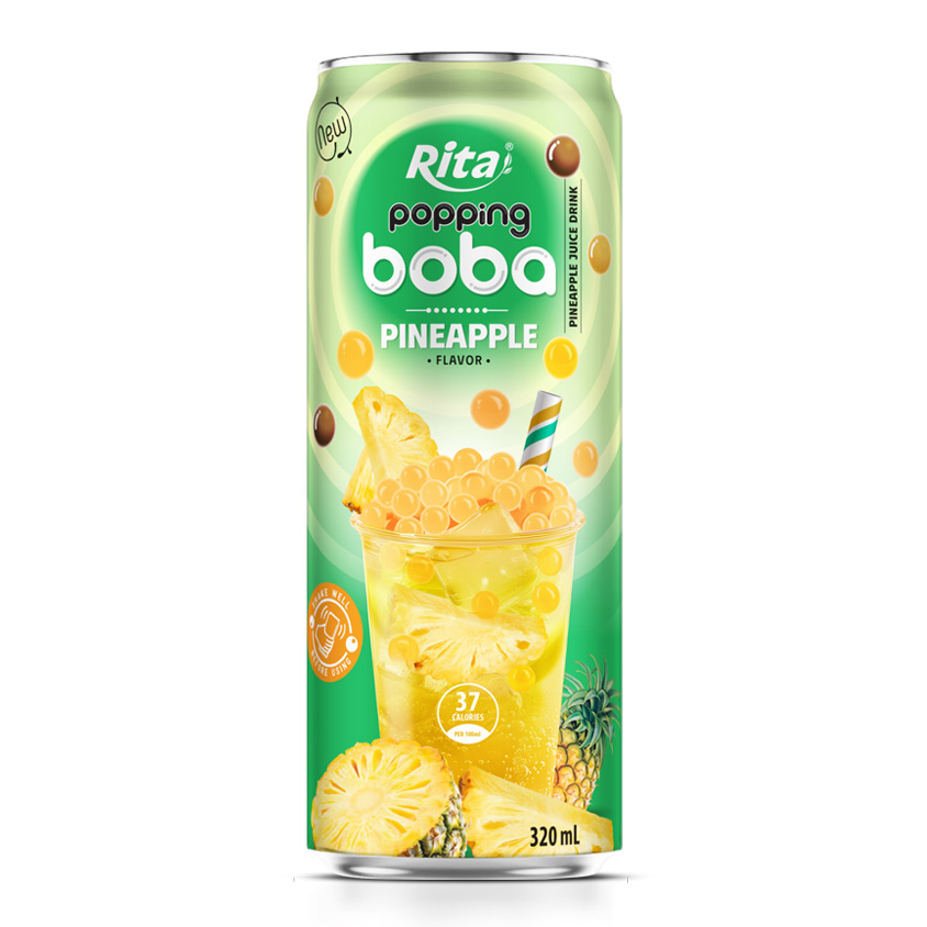 Vietnam Manufacturing Companies Best Popping Boba With Pineapple Flavor Canned Drink OEM/ODM Service