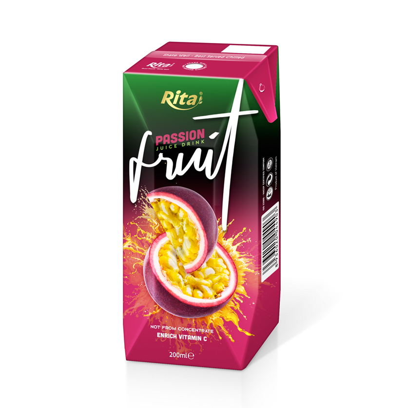 RITA PASSION FRUIT JUICE DRINK 200ml PAPER BOX