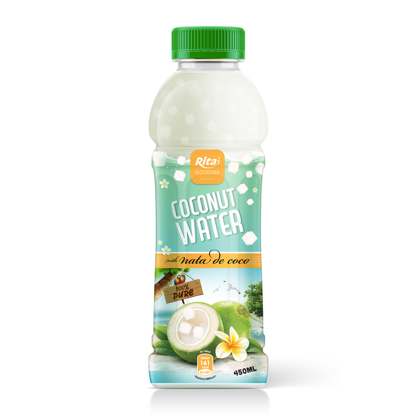 Rita Coconut water with nata de coco 450 ml Pet Bottle