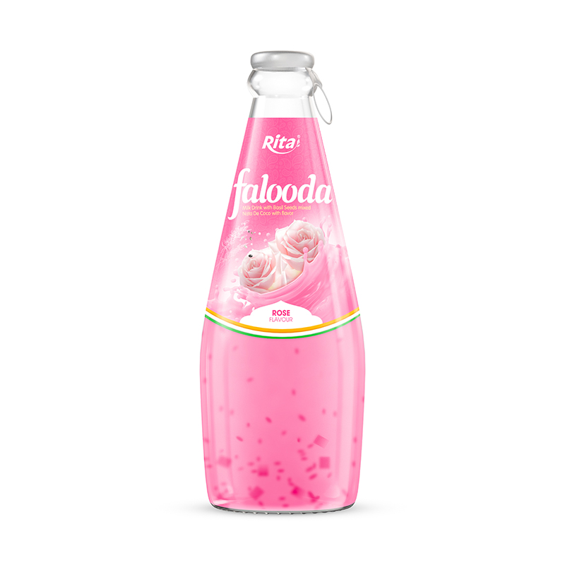 Falooda Drink With Basil Seed Mixed Nata De Coco With Rose Flavour