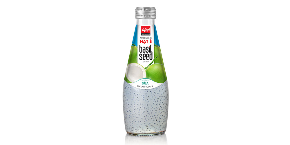 290ML GLASS BOTTLE BASIL SEED COCONUT FLAVOR