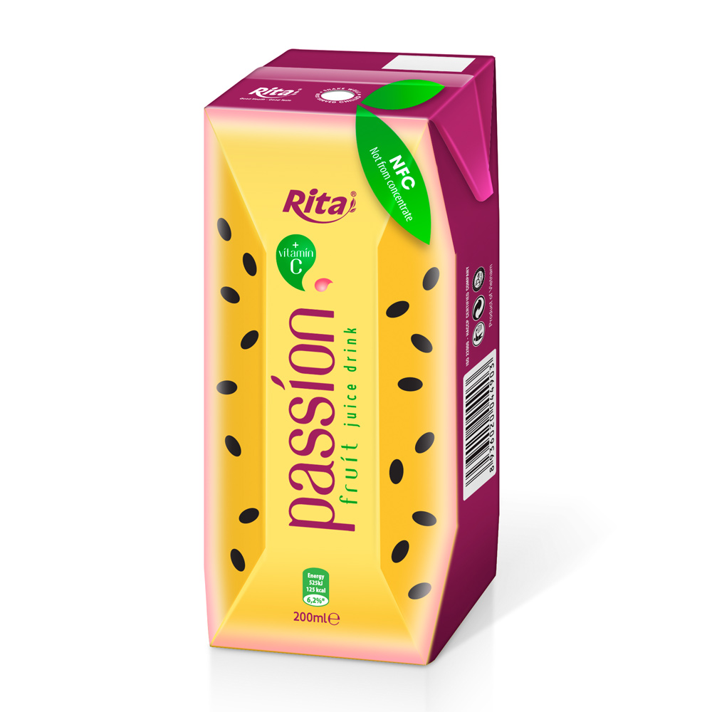 PASSION FRUIT JUICE DRINK 200ml PAPER BOX