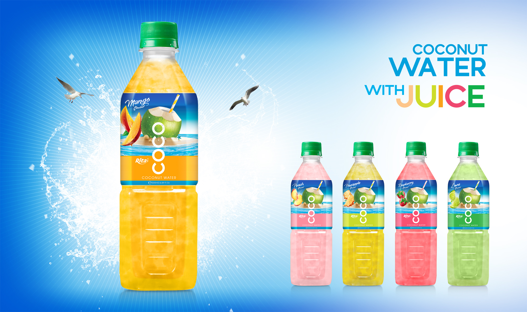 healthy drinks  Coconut water with pineapple Pet bottle