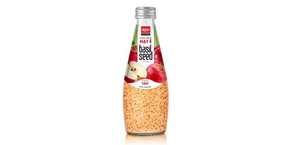 290ML GLASS BOTTLE BASIL SEED APPLE FLAVOR