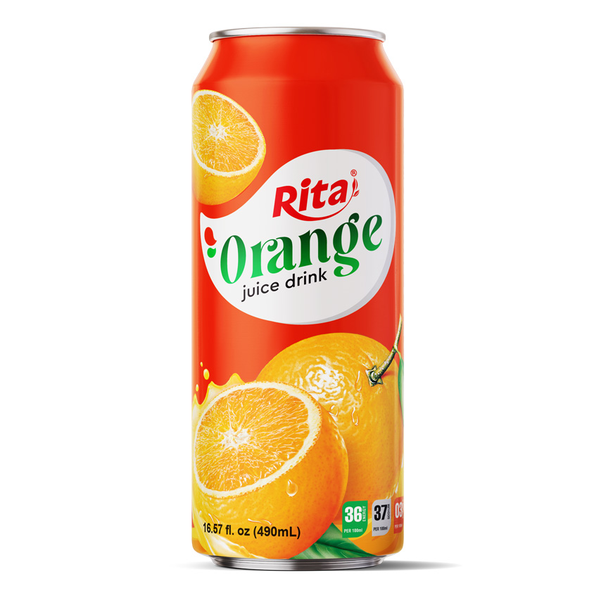 Real Best Fruit to Orange Juice Drink 490ml Cans