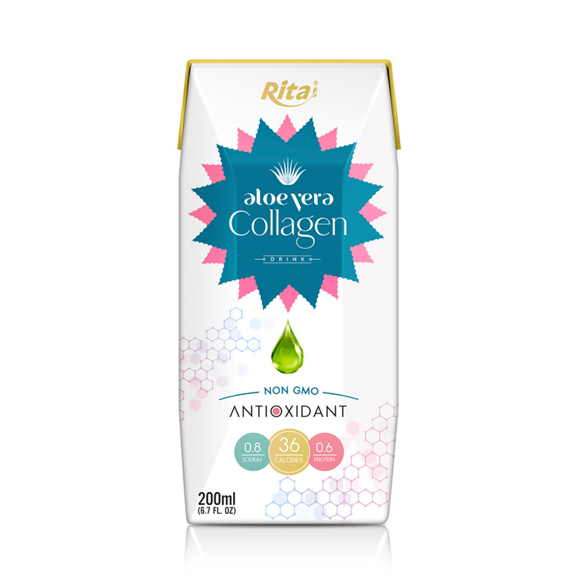 Aloe Vera Collagen Drink 200 ml Paper Box Rita Brand