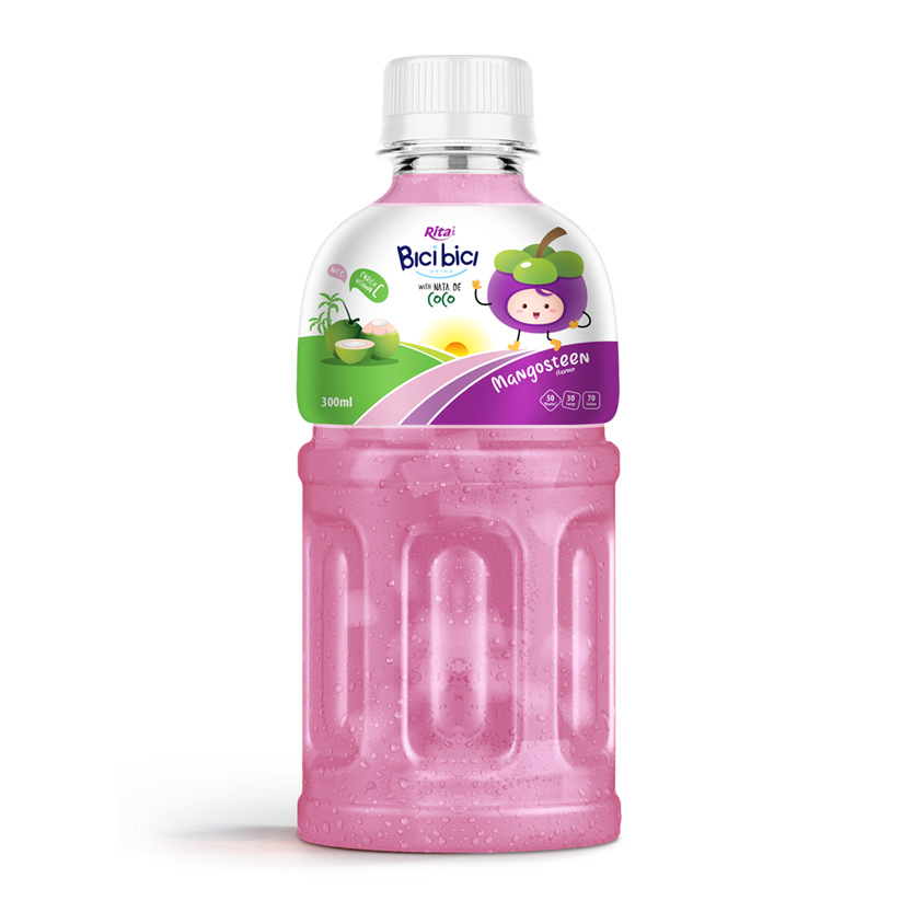 300ML PET BOTTLE  MANGOSTEEN JUICE WITH NATA DE COCO