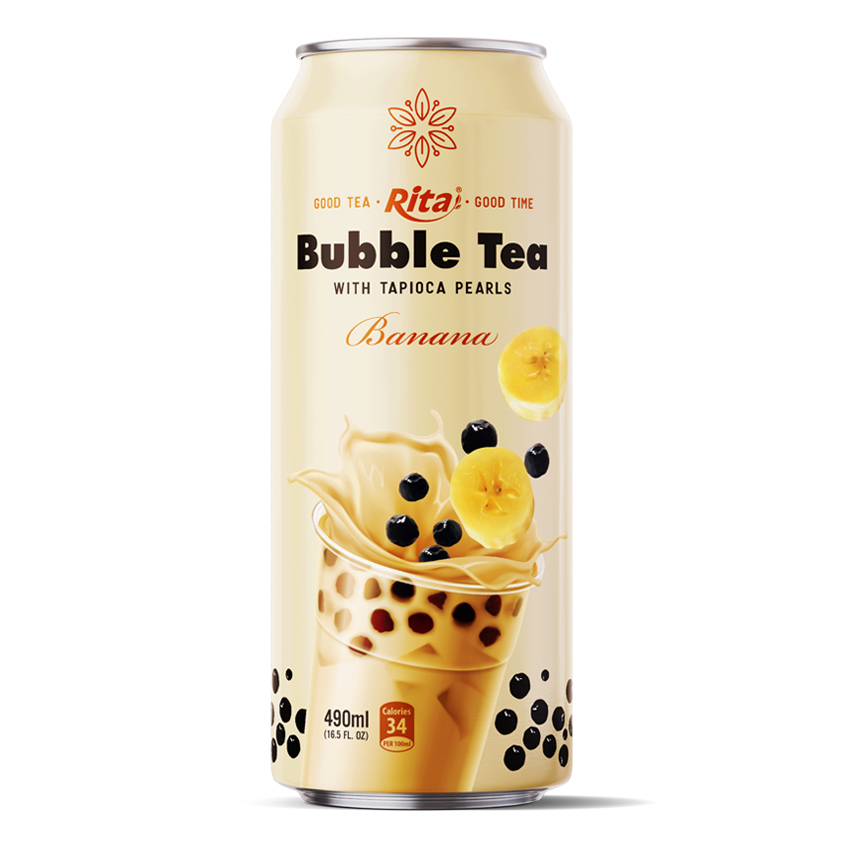 490ML CAN BUBBLE TEA WITH BANANA FLAVOR