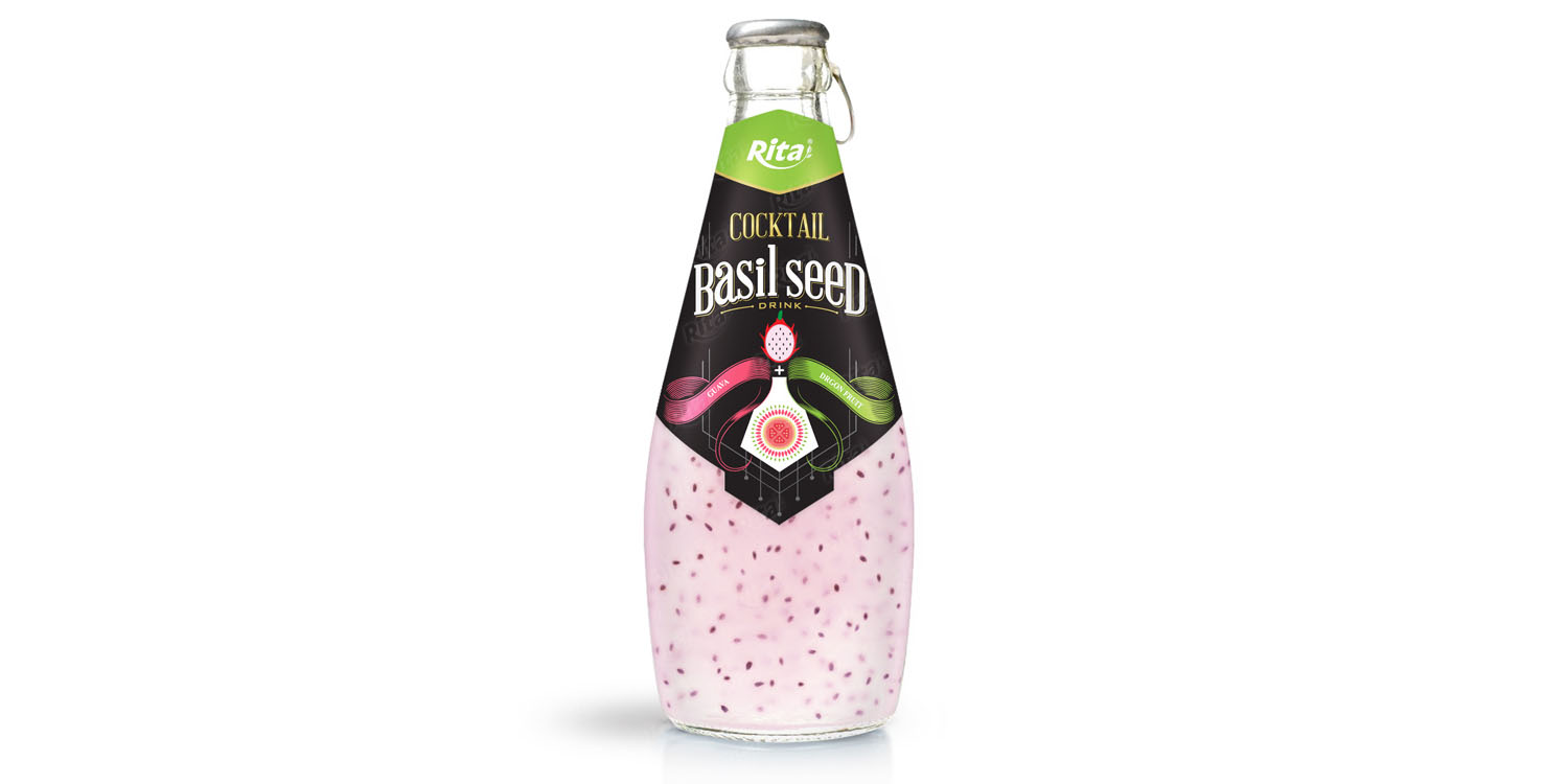 cocktail flavor with basil seed 290ml