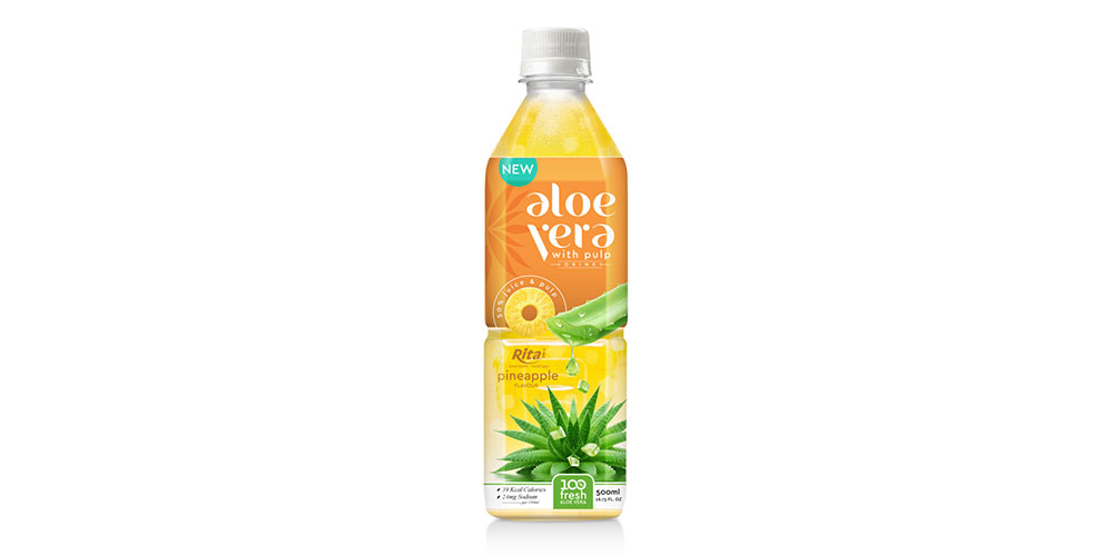 500ML PET ALOE VERA WITH PULP IN PINEAPPLE FLAVOR