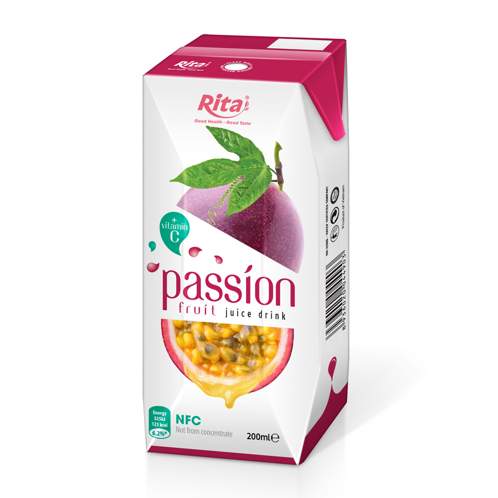 PASSION FRUIT JUICE DRINK 200ML PAPER BOX