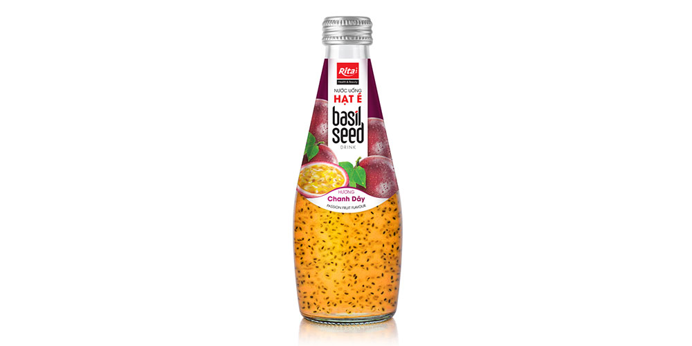 290ML GLASS BOTTLE BASIL SEED PASION FRUIT FLAVOR