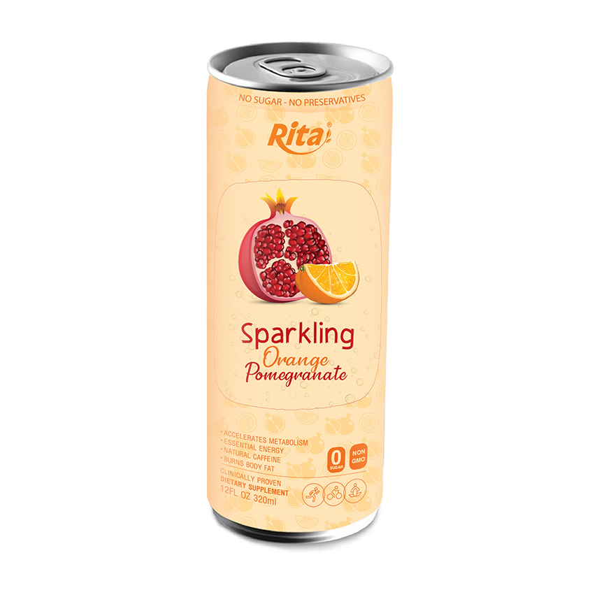Rita Brand 250ml Canned Sparkling Pomegranate and Orange juice drink
