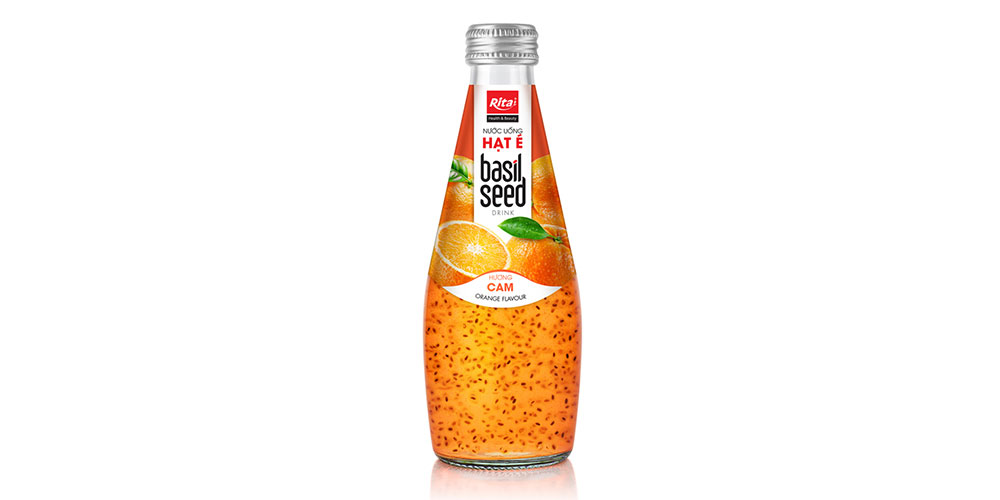 290ML GLASS BOTTLE BASIL SEED ORANGE FLAVOR