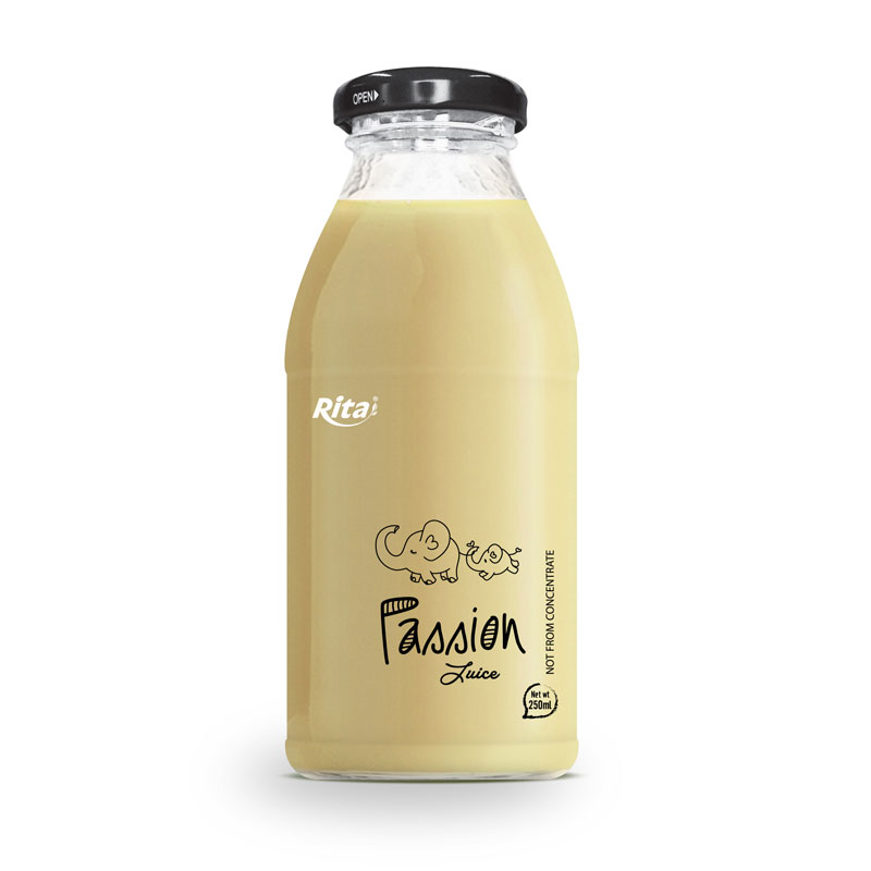  RITA BEVERAGE PASSION FRUIT JUICE DRINK 250ML GLASS BOTTLE