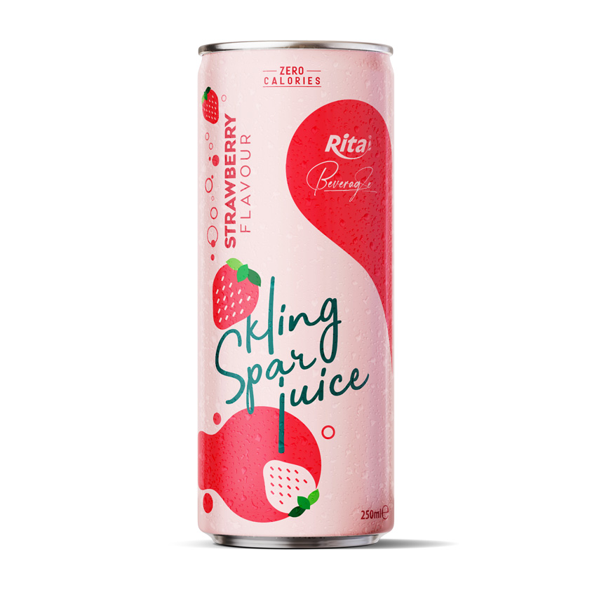 RITA BRAND SPARKLING  STRAWBERRY JUICE 250 ML CANNED