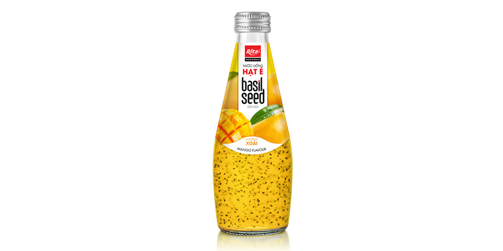 290ML GLASS BOTTLE BASIL SEED MANGO FLAVOR