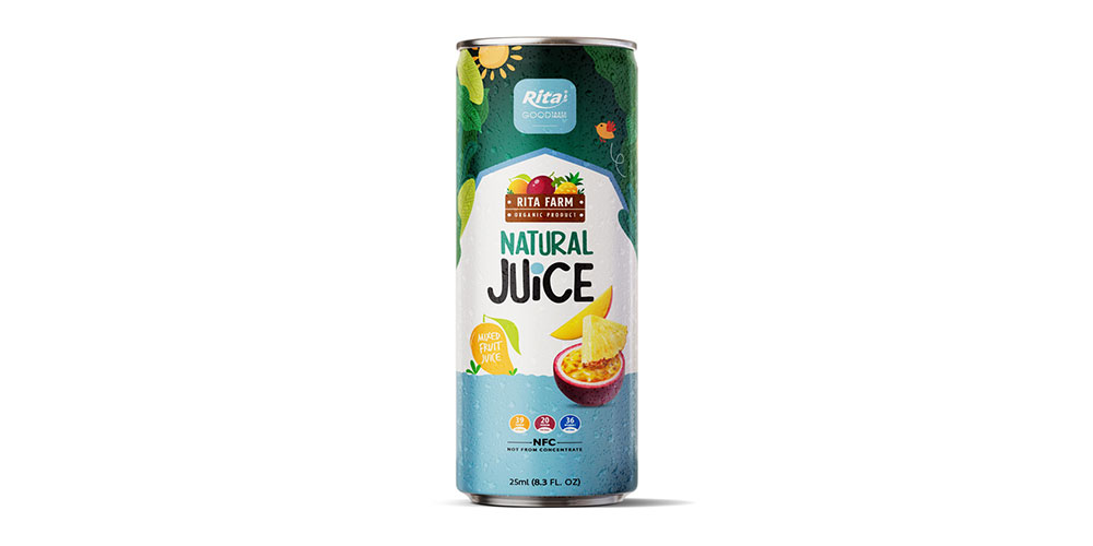 250ML ALU CAN TROPICAL MIXED FRUIT JUICE