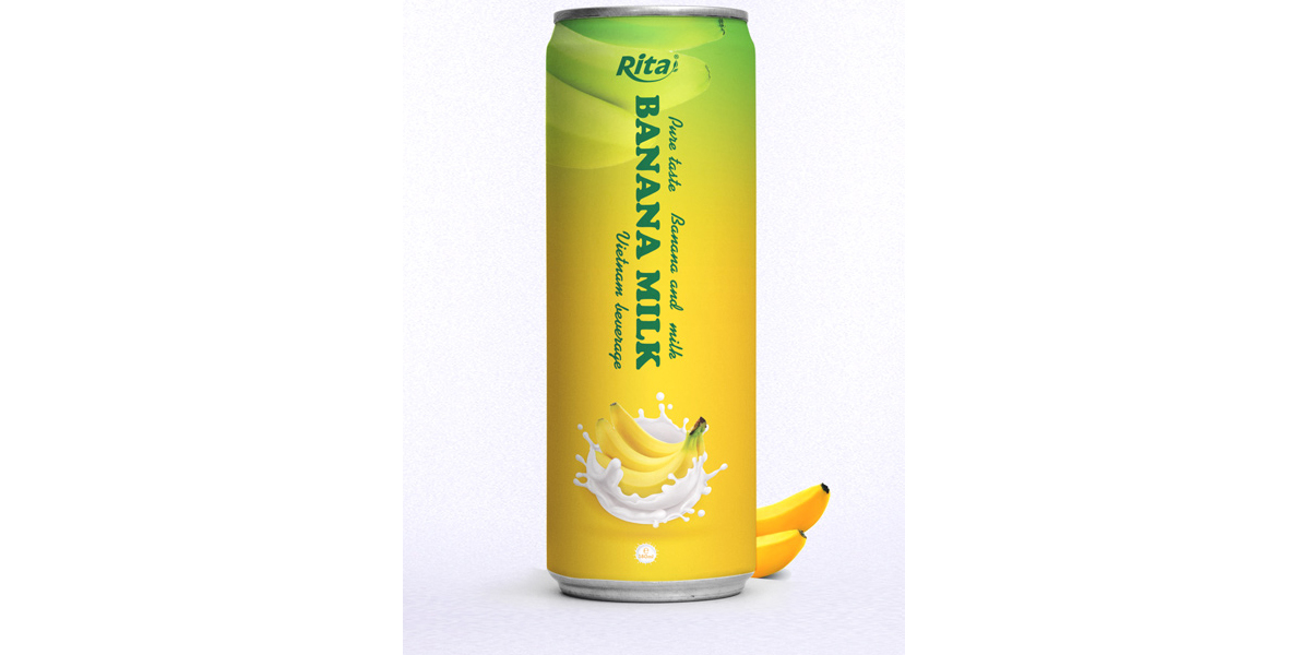 Juice packaging design Banana milk drink