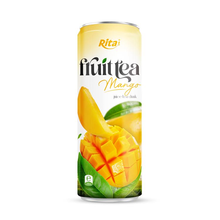 320ml Sleek Alu Can Tea Drink with Mango Flavor