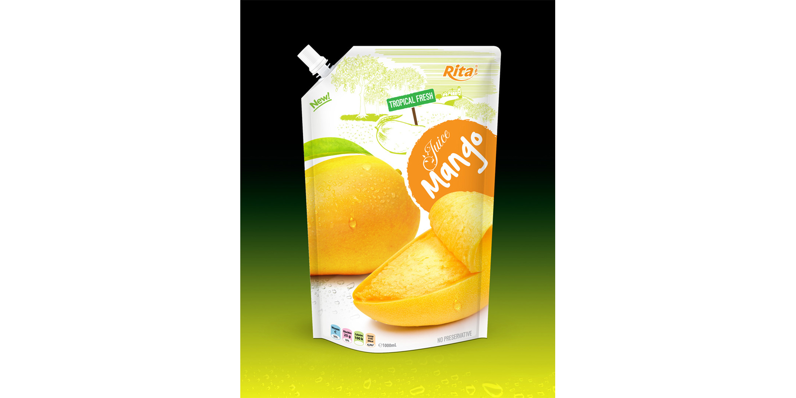 Bag 1000ml Mango juice