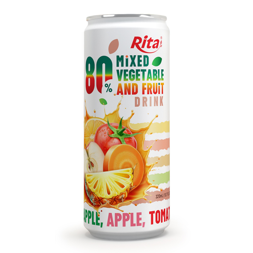 Sleek Can 320ml 80% Vegetable Fruit Drink