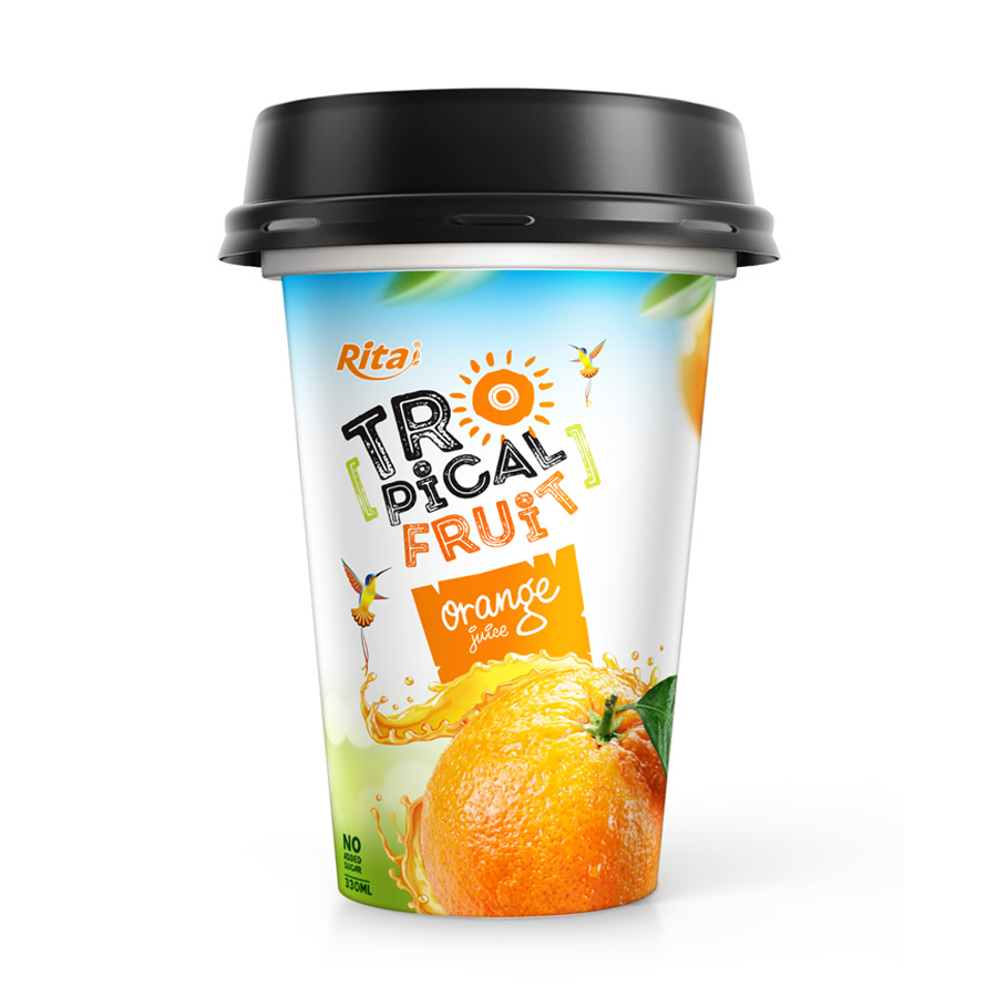 MANUFACTURER 330 ML PP CUP ORANGE JUICE